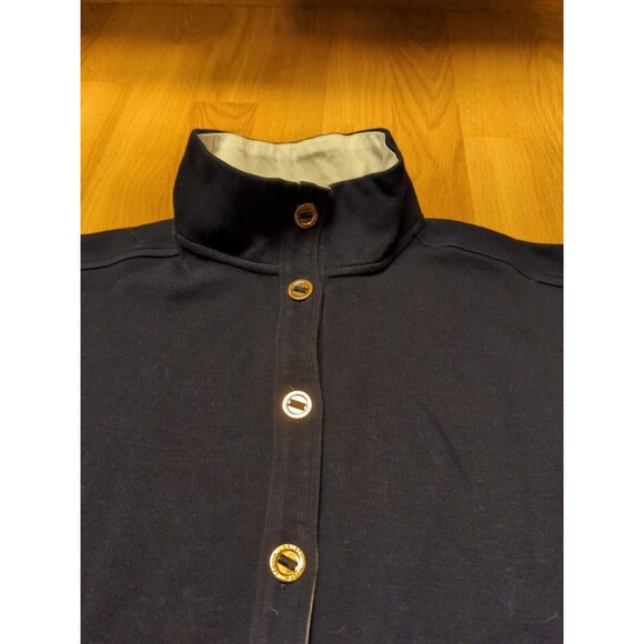 Lauren Ralph Lauren Sweater Cardigan Sweatshirt Womens Medium Petite Blue Button - Picture 3 of 12